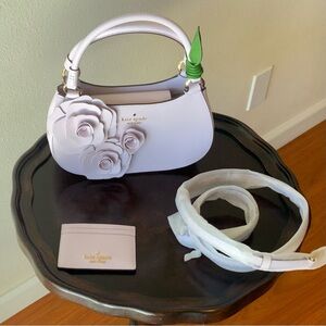 Kate Spade Light Purple Floral Shoulder Bag